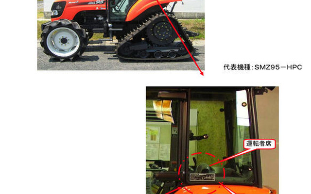 【リコール】クボタ 農耕トラクタなど28車種…窓ガラス
