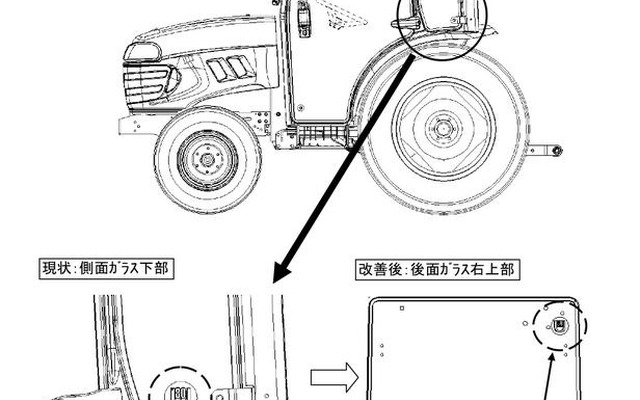 【リコール】ヤンマー 農機農耕トラクタなど10車種…窓ガラス