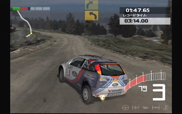 【PS2 WRC】リアルな路面を読みながら、コース幅を目いっぱい使って振り回す!!