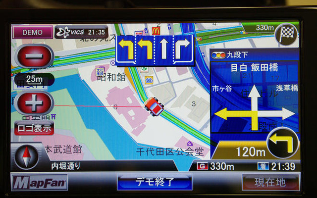WILLCOM D4向けカーナビアプリ「MapFan Navii」を試す