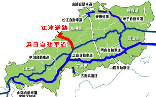 浜田道 江津道路でETCレーン通過速度抑制対策
