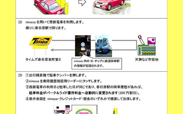 パーク24と西日本鉄道、ICカード利用のパーク＆ライド