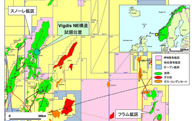 出光、ノルウェー領北海の探鉱鉱区で試掘に成功