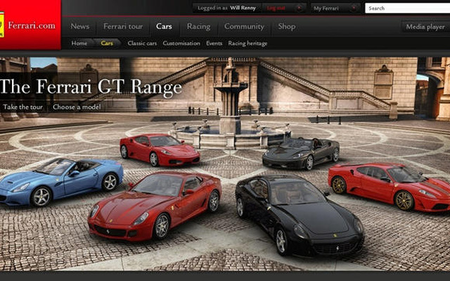 フェラーリ、ウェブサイトを全面リニューアル