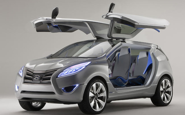 【ニューヨークモーターショー09】ヒュンダイからガルウイングのハイブリッドSUV
