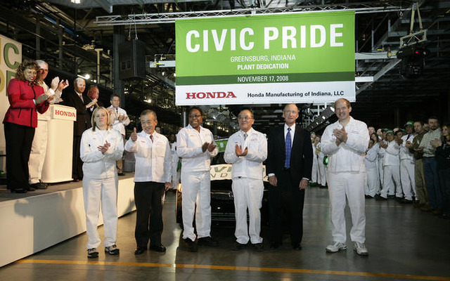 ホンダ米国インディアナ工場…南米向け シビック 輸出開始