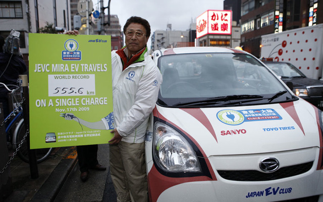 到着！ 記録555.6km（写真：日本EVクラブ）