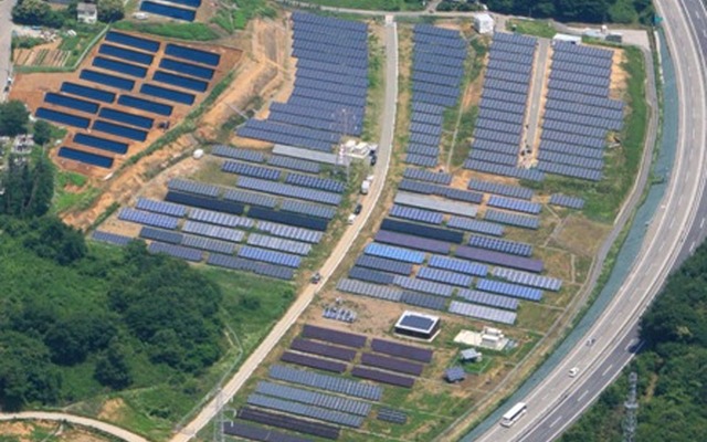 山梨県北杜市の大規模太陽光発電所