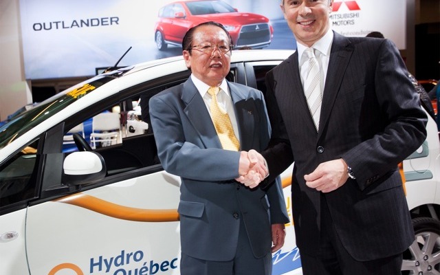 写真左：曽我浩治MMSCAN社長兼CEO 同右：Thierry Vandal Hydro-Quebec社長兼CEO