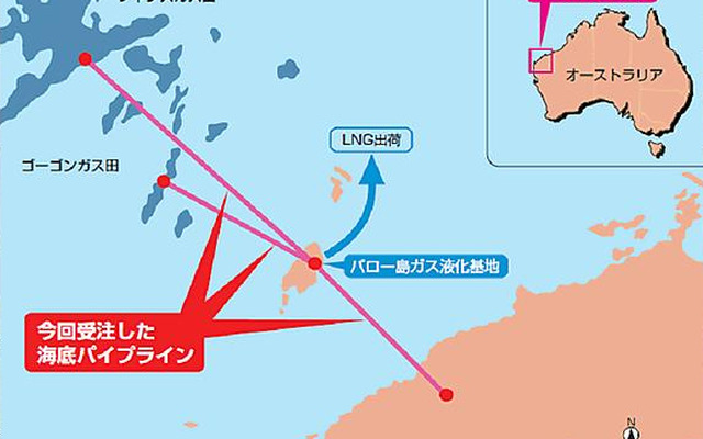 受注した海底パイプライン概要