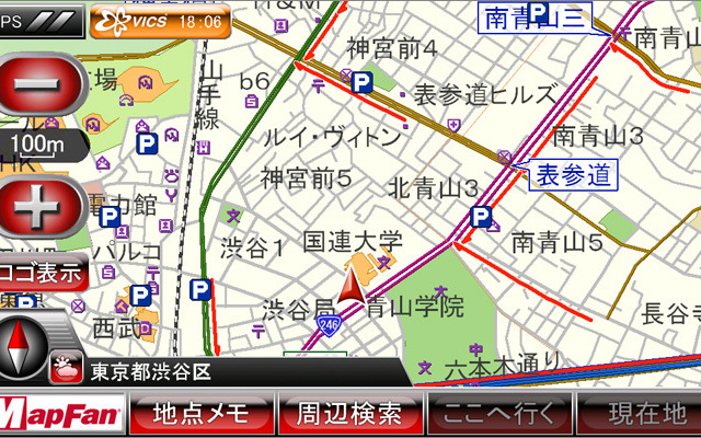MapFan Navi Ver1.5（渋滞情報画面）