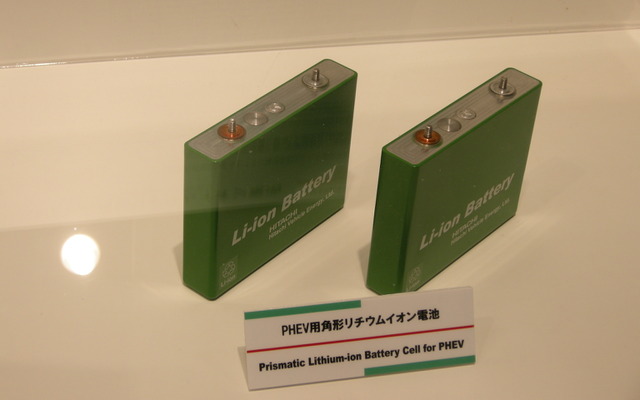 日立製作所のプラグイン・ハイブリッド電気自動車（PHEV）用リチウムイオン電池