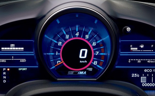 CR-Z。スポーツモード時のメーター