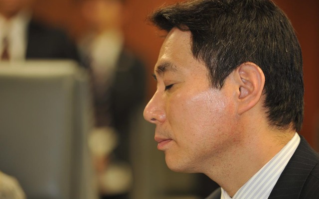 前原国交相は本四高速の料金について、他の交通機関への影響を勘案し実施しており理解頂きたい、と見直すつもりがないことを改めて強調。（撮影＝中島みなみ）
