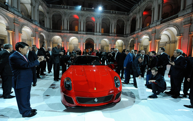 599 GTO発表会場