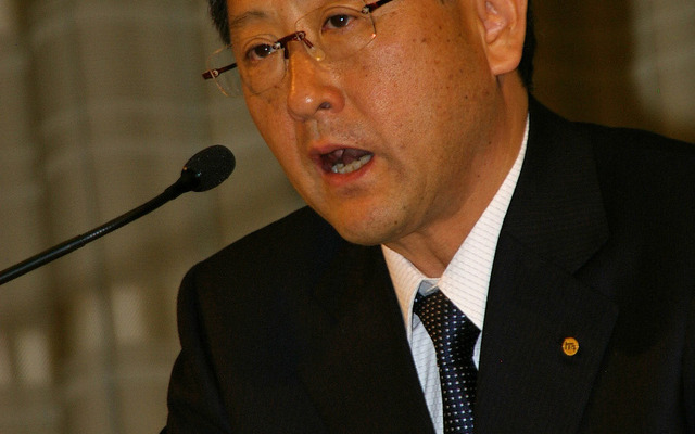 豊田章男社長（11日・東京本社）