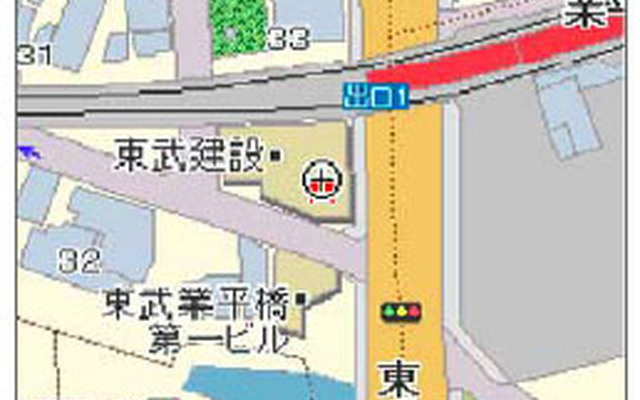 iMapFan地図ナビ交通 地図画面。スクロールのキー操作方法もわかりやすく表示される