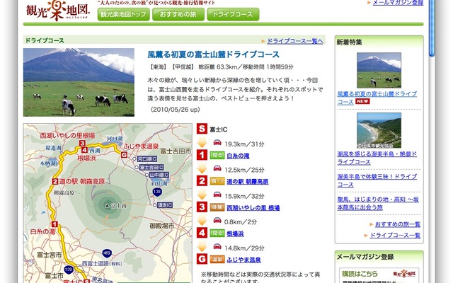 風薫る初夏の富士山麓ドライブコース