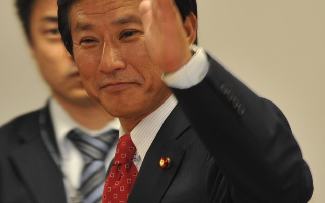 代表戦に出馬した樽床伸二衆院環境委員長　撮影＝中島みなみ