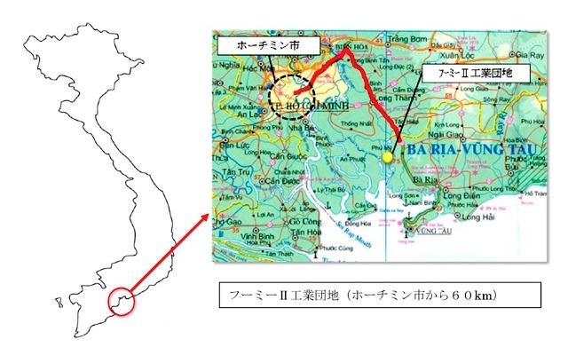 ベトナム南部のバリアブンタウ省フーミーⅡ工業