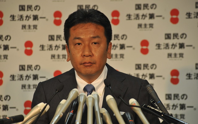 枝野幸男幹事長（12日・民主党本部）　撮影＝中島みなみ