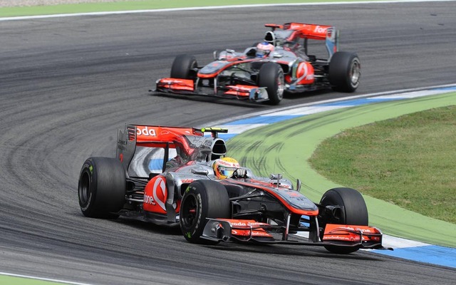 ルイス・ハミルトンとジェンソン・バトン（ドイツGP）