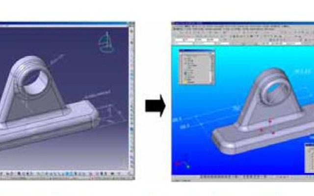 CATIAからCaelum IIIへの3D寸法・注記取り込み画面