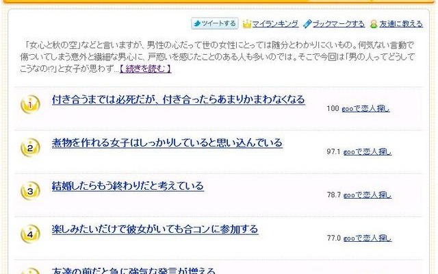なんで付き合い始めると男は……「女子にはわからない男子の謎」ランキング 「そうそう！」と思いあたる人も多いのでは？　男子の謎のトップ5