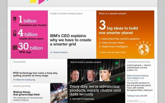IBM「Smarter Planet」サイト（画像） IBM「Smarter Planet」サイト（画像）