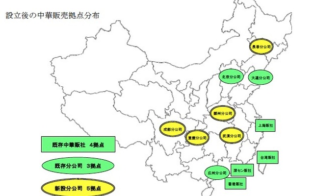 中国販売拠点