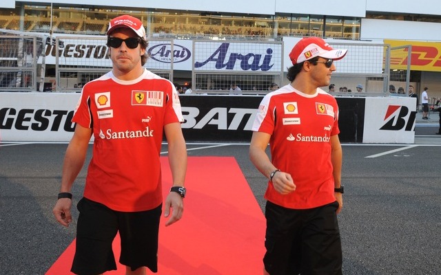 マッサ（向かって右）とアロンソ（日本GP）