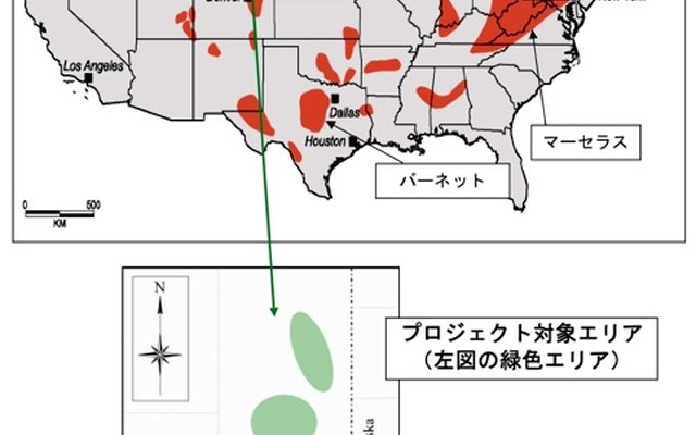 米国におけるシェールガスおよびシェールオイルのプレイエリア