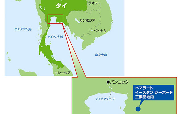 ヘマラート・イースタンシーボード工業団地位置図