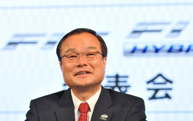 伊東社長（フィット・ハイブリッド発表会）