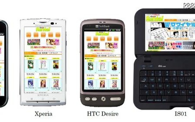各Android端末でのサイトイメージ 各Android端末でのサイトイメージ