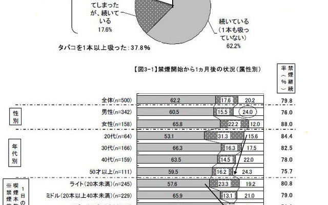 タバコ値上げから約1ヵ月、禁煙に成功している人はどれくらい？ 禁煙が続いていますか？