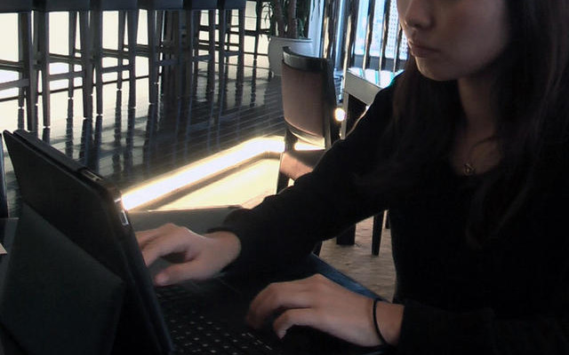 「iPad case with Keyboard」を使用中 「iPad case with Keyboard」を使用中