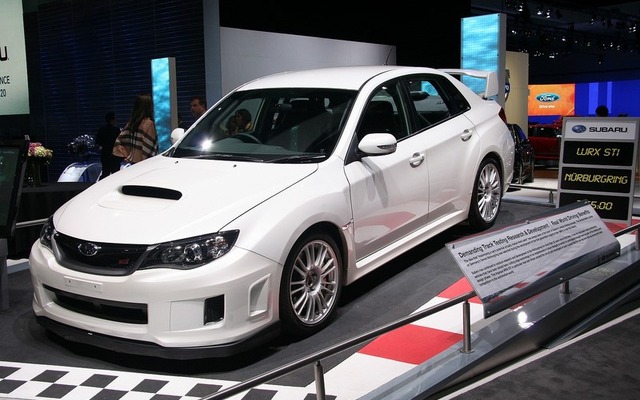 スバルブースに展示されたニュル仕様 インプレッサ WRX STI 4ドア