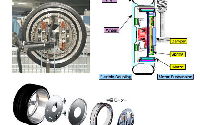モーターを内蔵した電気自動車用車輪をブリヂストンが開発