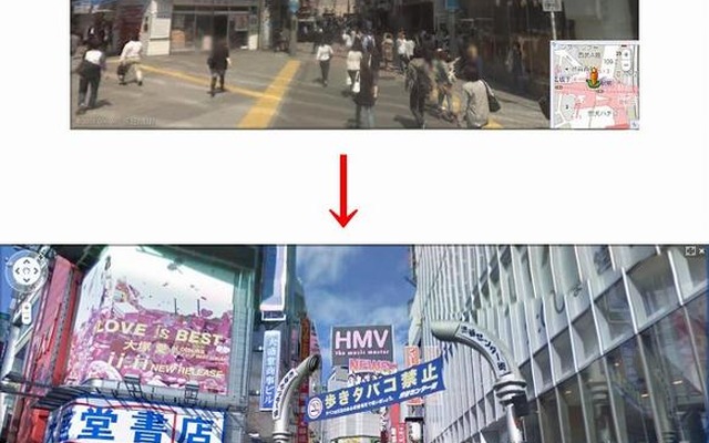 渋谷センター街（更新前）と渋谷センター街（更新後） 渋谷センター街（更新前）と渋谷センター街（更新後）