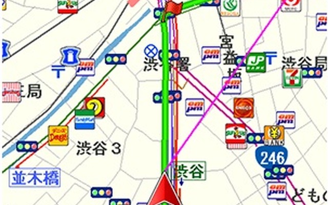 MapFanナビ画面