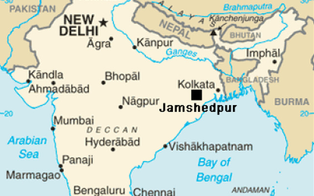 製鉄所所在地：インド ジャールカンド州ジャムシェドプール
