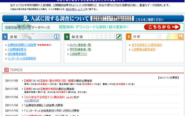 【中学受験】倍率速報：東京男女御三家6校の最終出願数 四谷大塚　入試情報センター