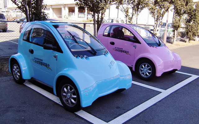 桐生市でおこなわれた実証実験に使用された超小型EV「μ-TT2」