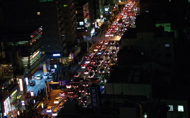 長蛇の渋滞