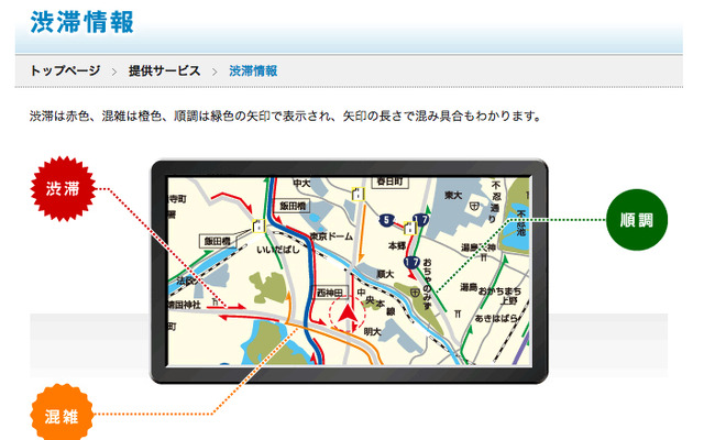 道路交通情報通信システムセンター（VICSセンター）のウェブサイトより