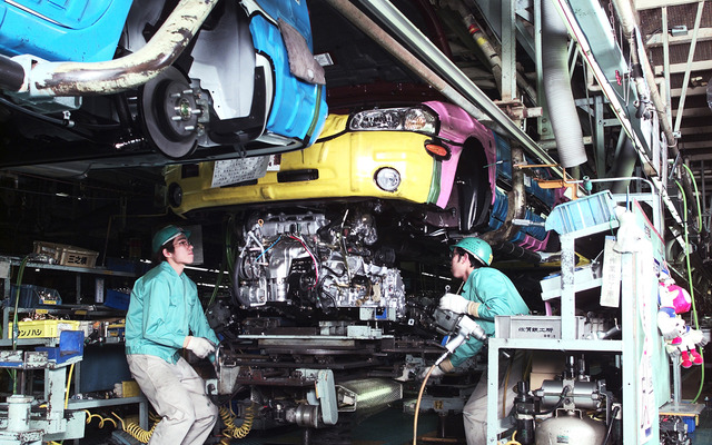 生産を停止している日産追浜工場