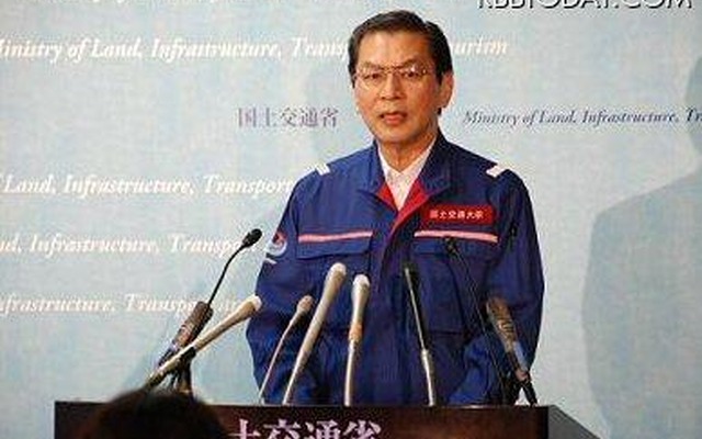 会見する大畠大臣 会見する大畠大臣