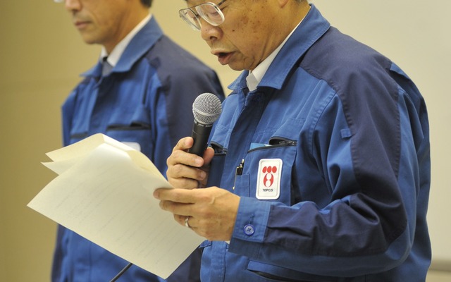 （20日・東電本店）　撮影＝石田信一郎