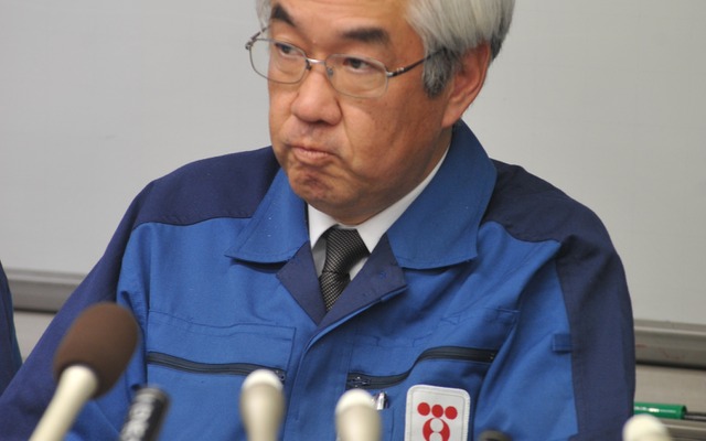 （21日・東電本店）　撮影＝石田信一郎